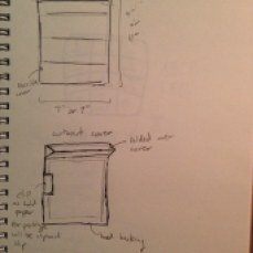 From my sketch book. Sketches of a notebook with flexible cover.