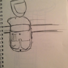 From my sketchbook. Sketches of a belt bag.
